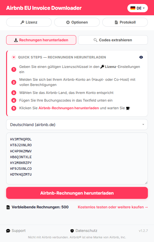 Laden Sie Ihre Airbnb-EU-Umsatzsteuerrechnungen automatisch herunter – in 4 Schritten