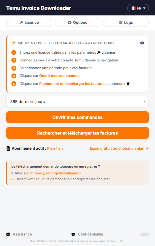 Téléchargez vos factures Temu — en 5 étapes