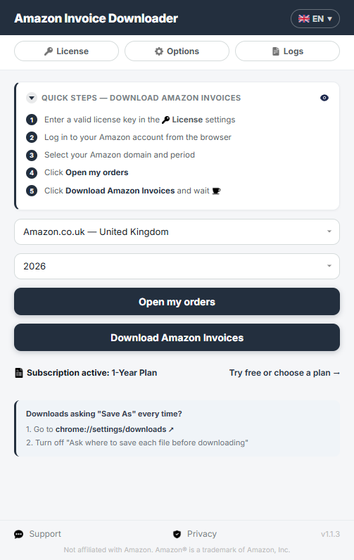 Download your Amazon invoices — in 5 steps
