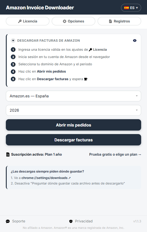 Descarga tus facturas de Amazon — en 5 pasos